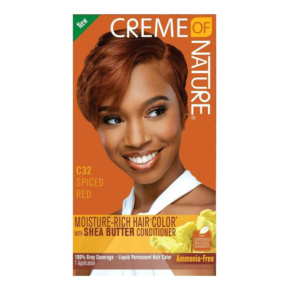 CREME OF NATURE Moisture Rich Hair Color Liquid C32 Spiced Red