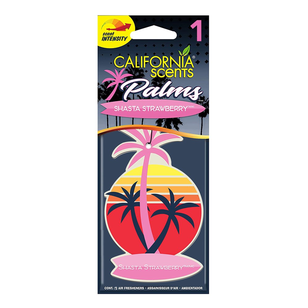 CALIFORNIA SCENTS 1PC Palms Air Freshener Shasta Strawberry