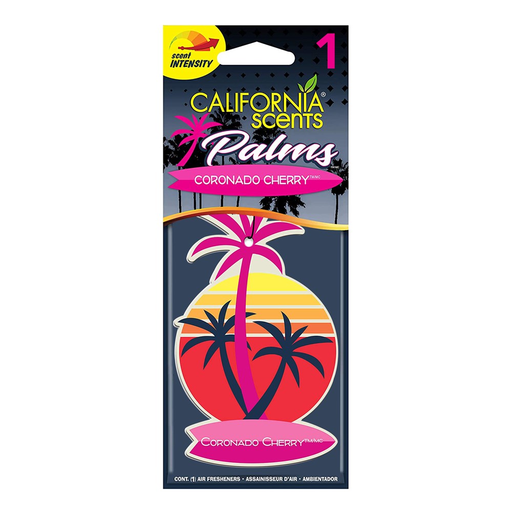 CALIFORNIA SCENTS 1PC Palms Air Freshener Coronado Cherry