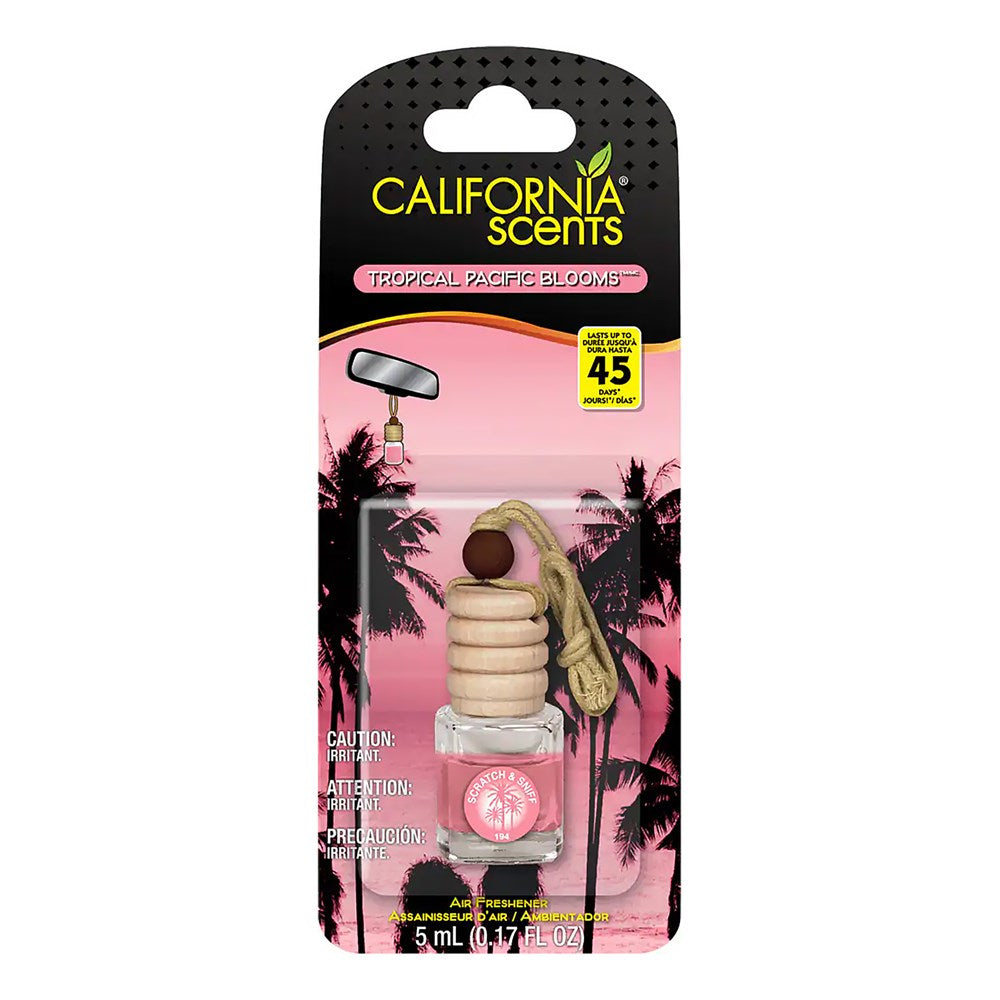 CALIFORNIA SCENTS Hanging Vial Air Freshener Tropical Pacific Blooms