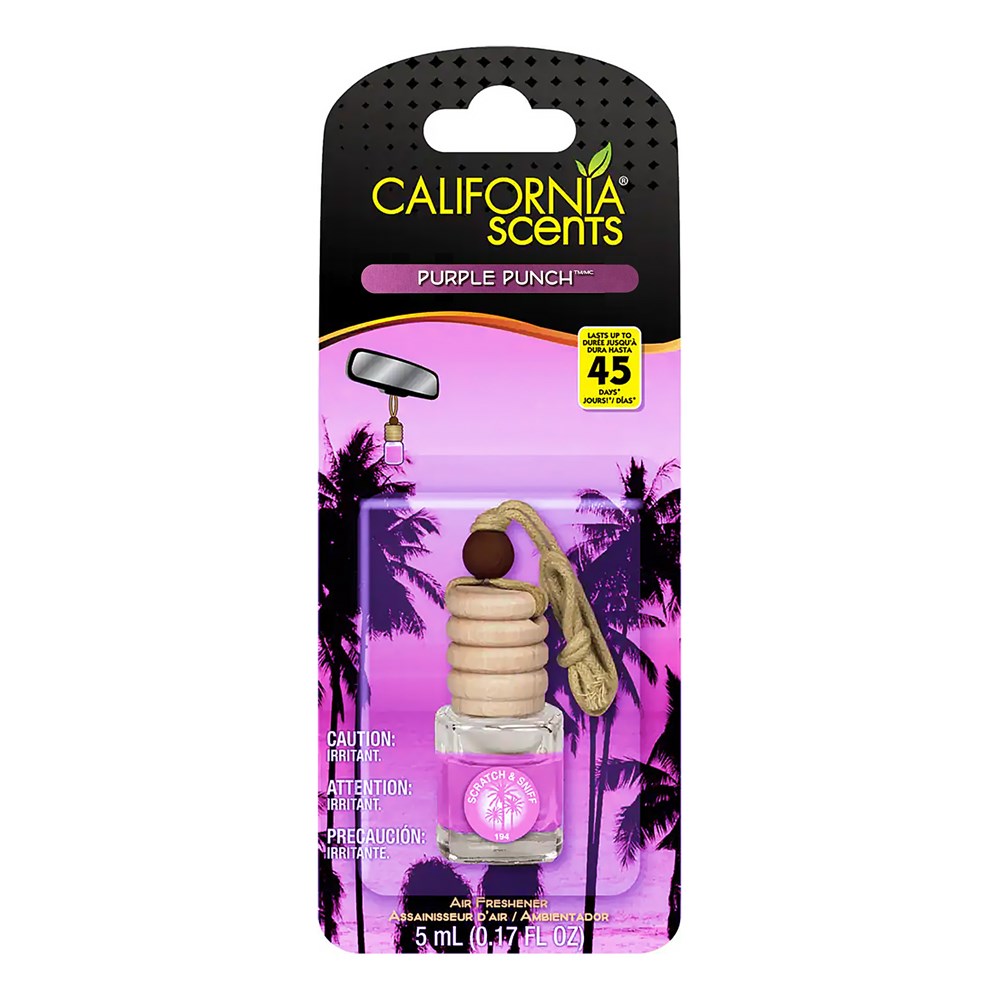 CALIFORNIA SCENTS Hanging Vial Air Freshener Purple Punch