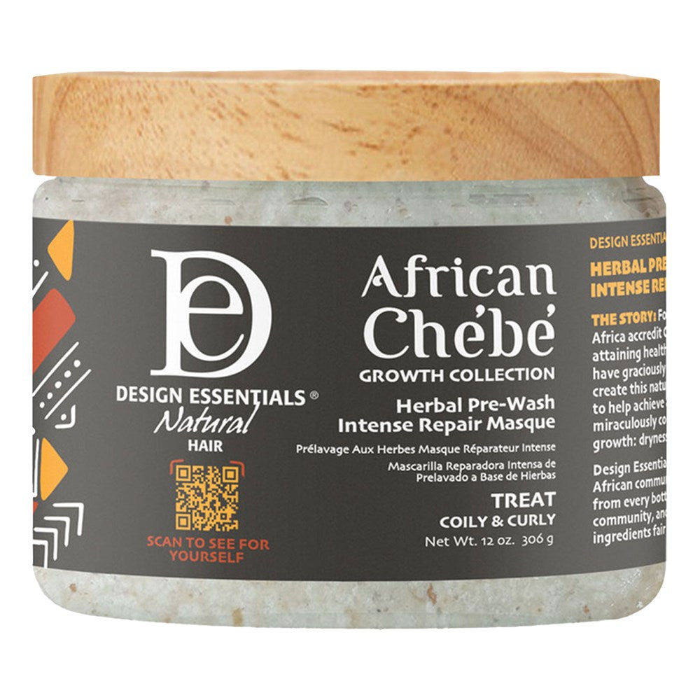 DESIGN ESSENTIALS African Chebe Herbal Pre-Wash Intense Repair Masque (12oz)