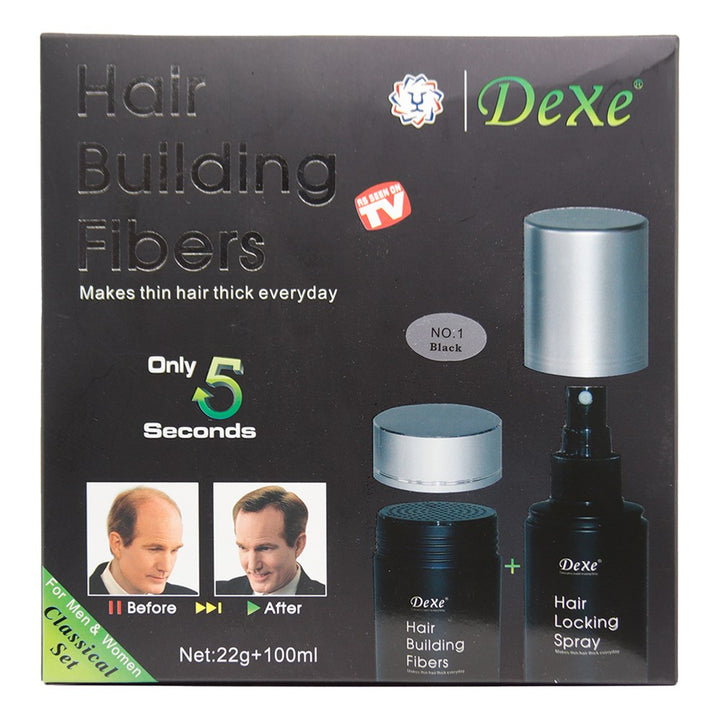 DEXE Hair Building Fibers (22g) & Hair Locking Spray (100ml)