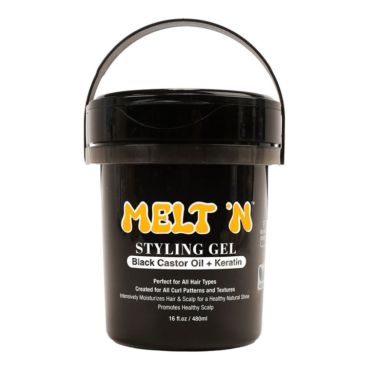 EBIN MELT'N Styling Gel Black [Black Castor Oil + Keratin]