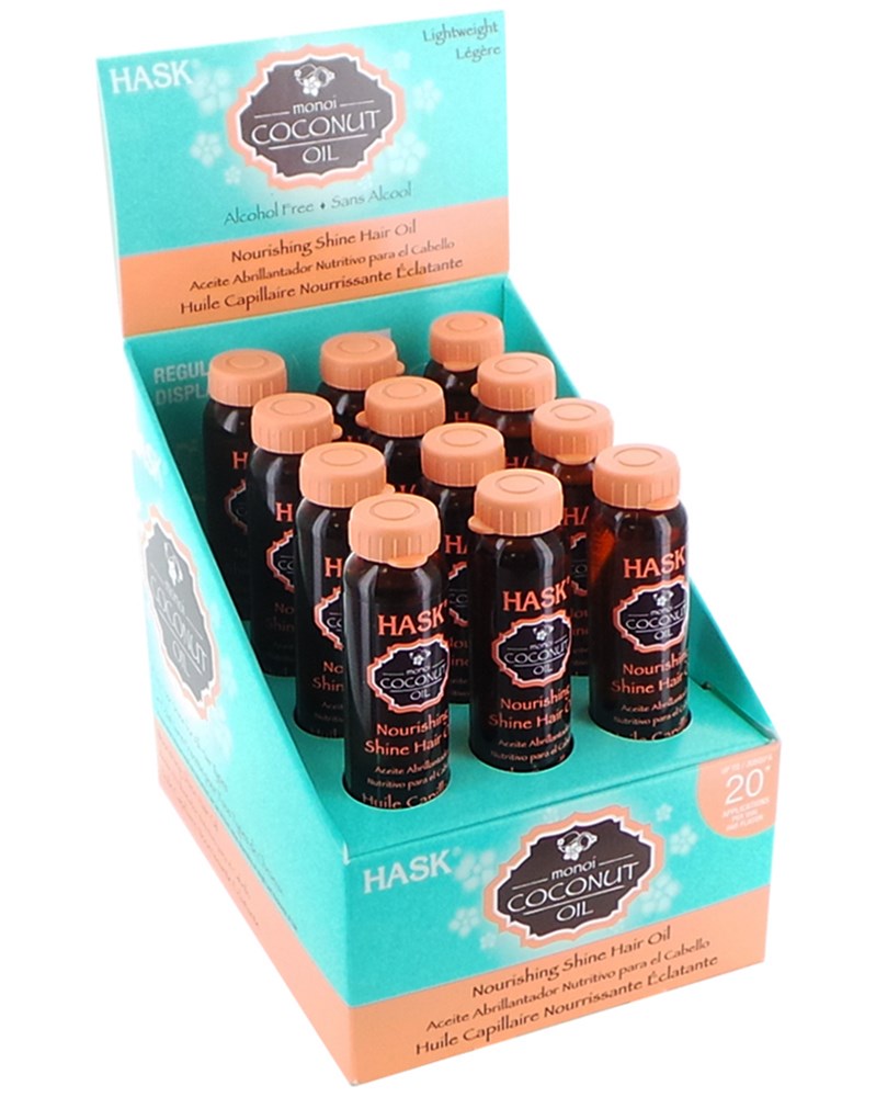 HASK Monoi Coconut Oil Nourishing Shine Hair Oil Vial