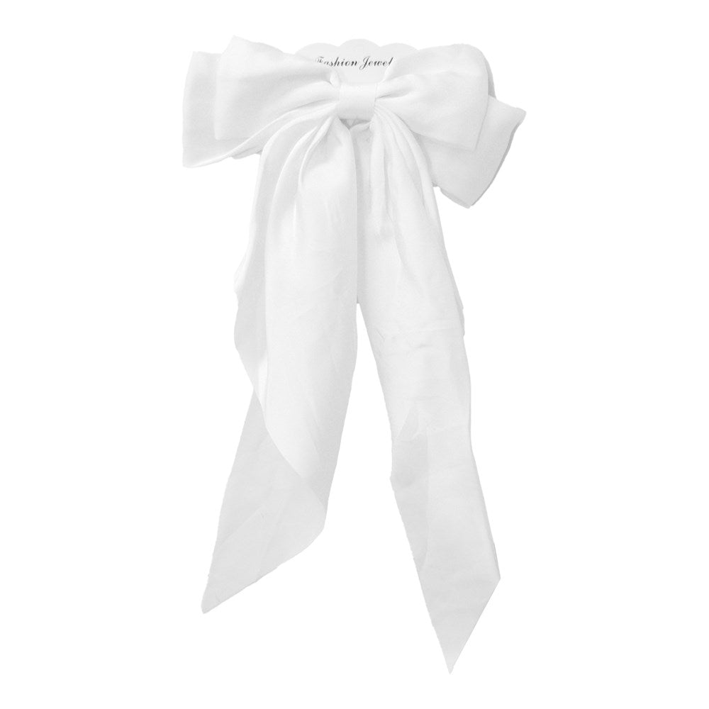 KIM & C Satin Long Tail Hair Bow