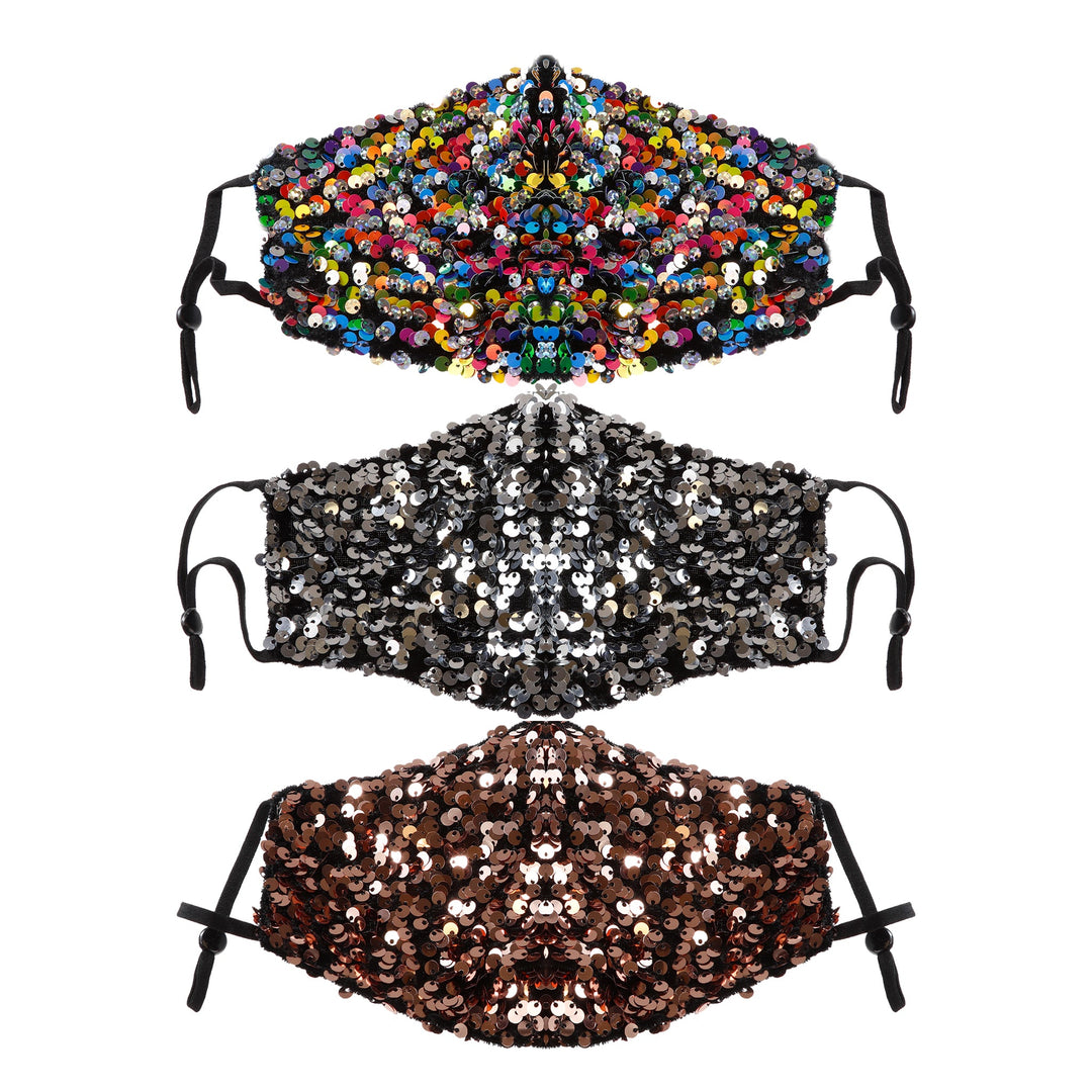 KIM & C Large Seuquin Earloop Face Mask