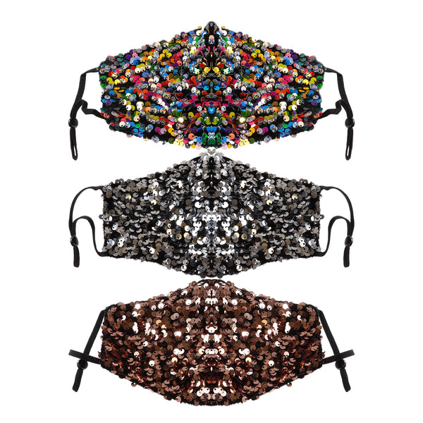 KIM & C Large Seuquin Earloop Face Mask