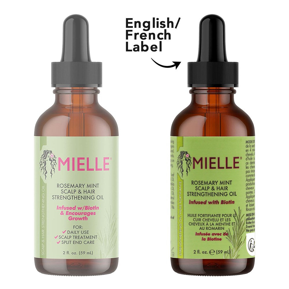 MIELLE Rosemary Mint Scalp & Hair Strengthening Oil (2oz)