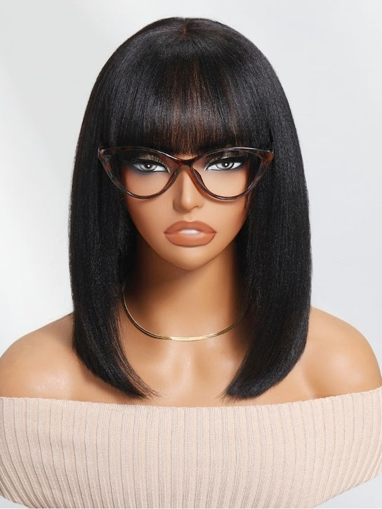 ✨ Noelle – The Natural Blowout Wig with Bangs (No Lace, No Fuss!)