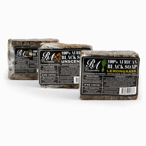 RA COSMETICS 100% Black Soap Bar (5oz)