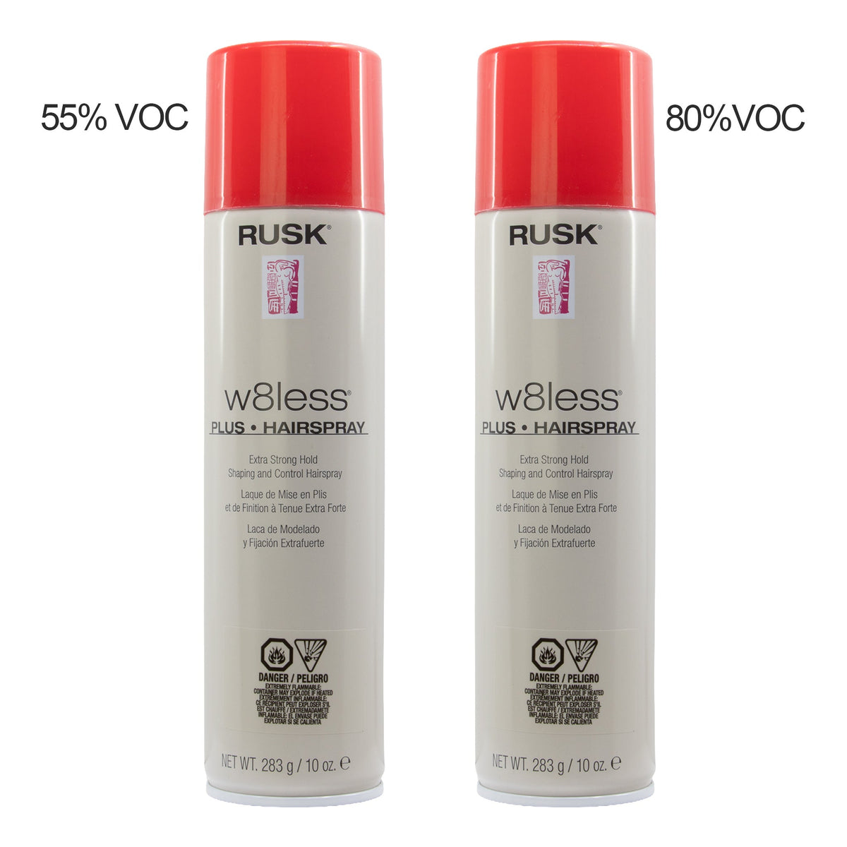 RUSK W8less Plus Hairspray Extra Strong Hold (10oz)