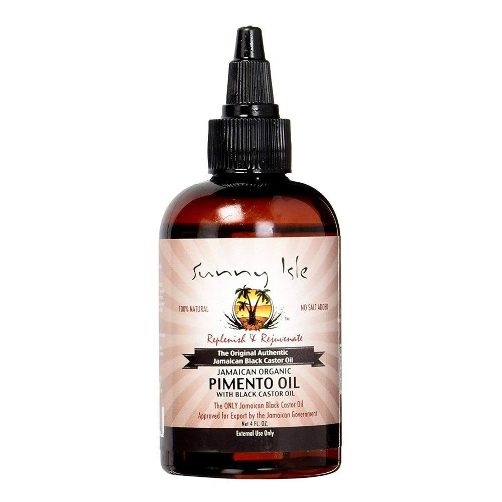 SUNNY ISLE Jamaican Organic Pimento Oil with Black Castor Oil