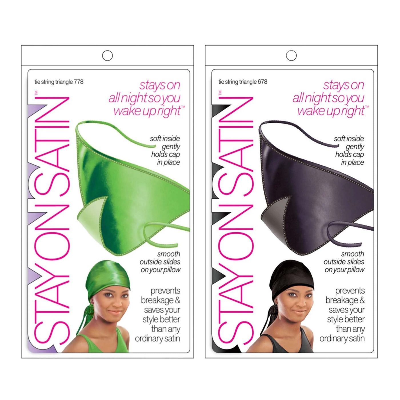STAY ON SATIN Tie String Triangle