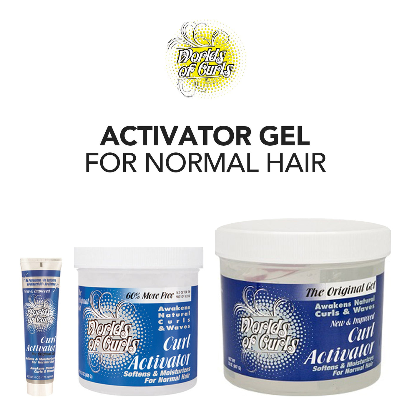 WORLDS OF CURLS Curl Activator Gel For Normal Hair