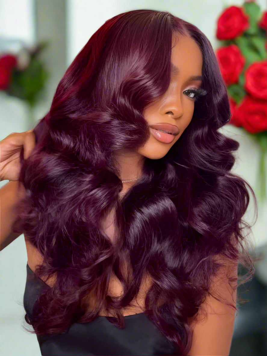 💫 Zaria – The Head-Turning Burgundy Layered Wig (Glueless & Beginner-Friendly!)