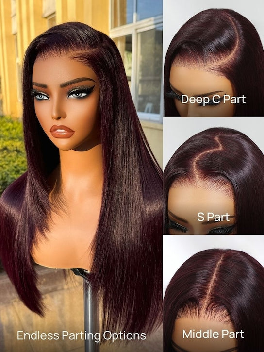 💫 Zaria – The Head-Turning Burgundy Layered Wig (Glueless & Beginner-Friendly!)