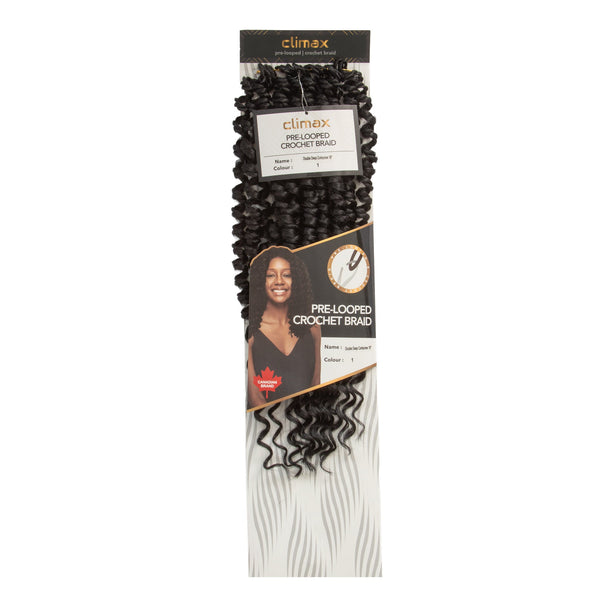 CLIMAX PRE-LOOPED CROCHET BRAID-Double Deep Corkscrew 18 Inch
