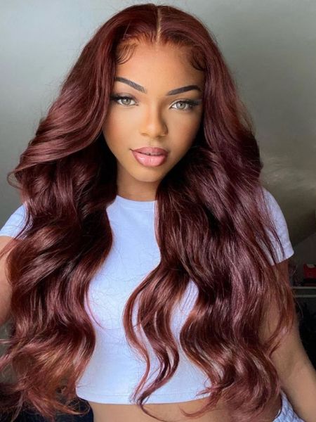 "Aubrey – The Reddish Brown Body Wave Wig (Glueless & Pre-Bleached!)"