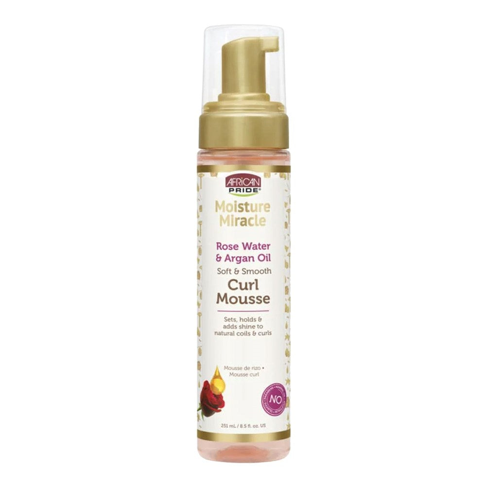 African Pride Moisture Miracle Rose Water & Argan Oil Curl Mousse (8.5oz)