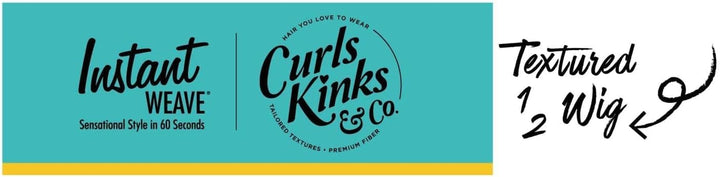 Synthetic Instant Weave Curls Kinks&Co Half Wig - BOSS LADY (1B off Black)