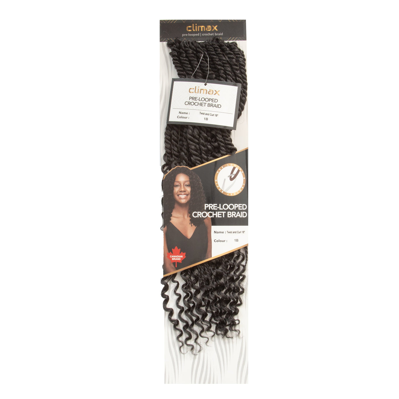 CLIMAX PRE-LOOPED CROCHET BRAID-Twist and Curl 18 Inch