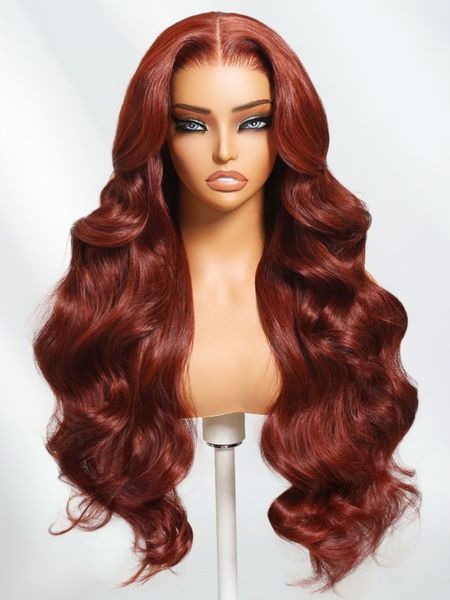 "Aubrey – The Reddish Brown Body Wave Wig (Glueless & Pre-Bleached!)"